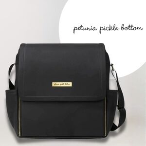 Petunia Pickle Bottom Boxy Backpack in Black Matte Leatherette